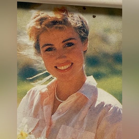 Vintage ceramic Picture Frame with Floral Design pink purple flowers 80s 90s - Picture 14 of 16